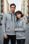 Unisex elölnézet – Champion szürke hoodie, páros